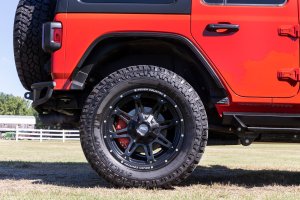 Jeep Wrangler Unlimited Caliper Covers - Rear - Rough Country - Non-Sport - Red - '18-'25 Jeep Wrangler Unlimited Caliper Covers - Rear - Rough Country - Non-Sport - Red - '18-'25